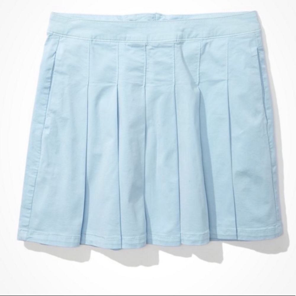 Light Blue Pleated Tennis Skirt - M - American Eagle